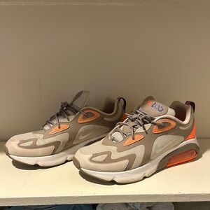 Nike Air Max 200 Sneakers in Tan and Orange